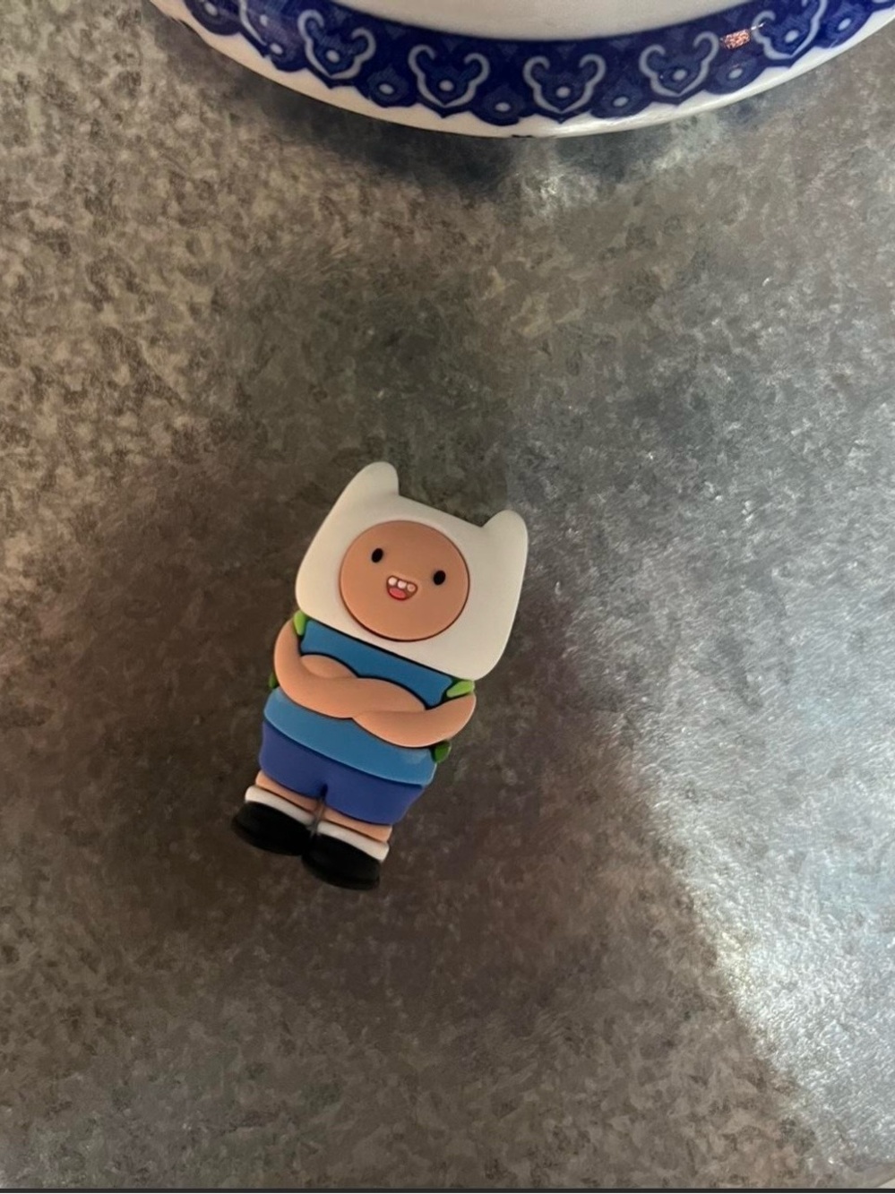 Adventure Time Finn Figure Toy in White, Blue, Green and Black